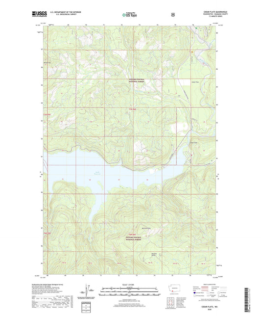 Cedar Flats Washington US Topo Map Image