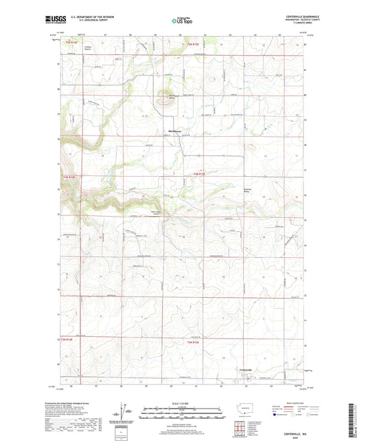Centerville Washington US Topo Map Image