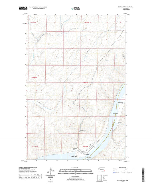 Central Ferry Washington US Topo Map Image