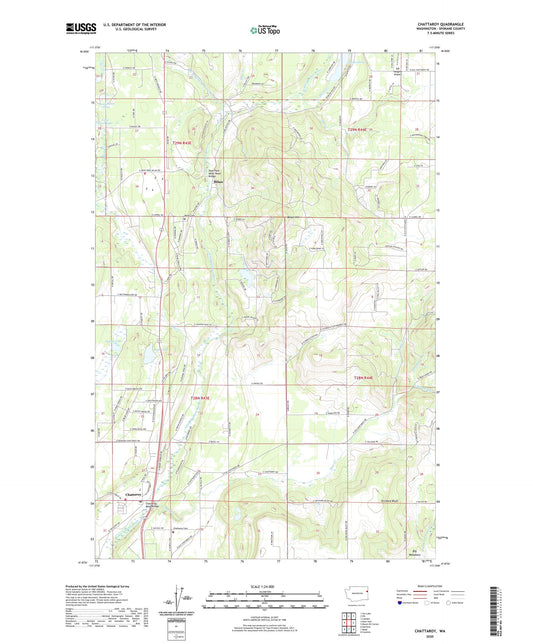 Chattaroy Washington US Topo Map Image