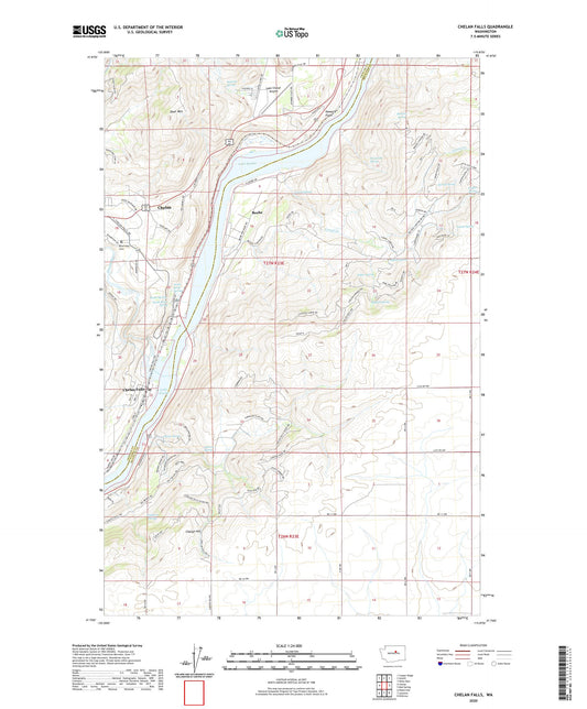 Chelan Falls Washington US Topo Map Image