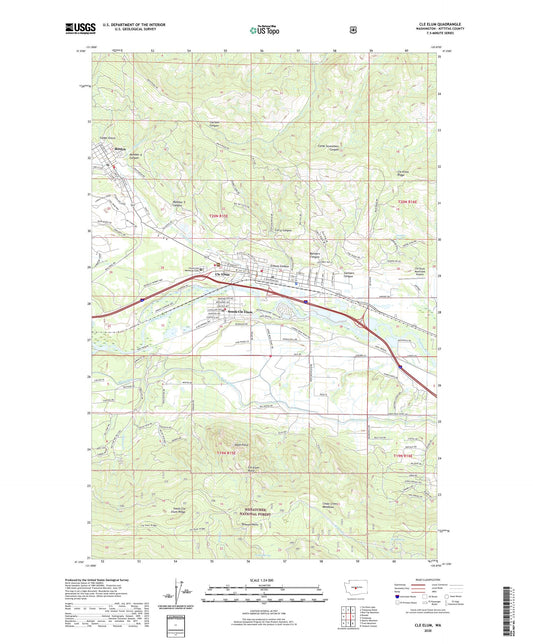 Cle Elum Washington US Topo Map Image