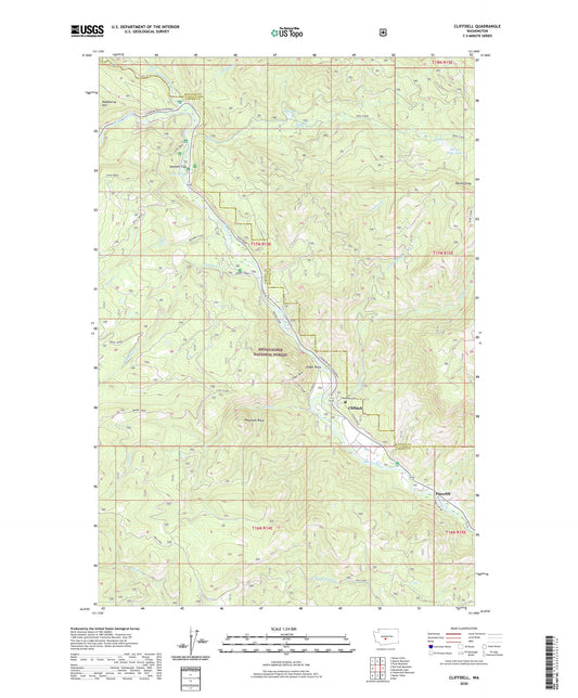 Cliffdell Washington US Topo Map Image