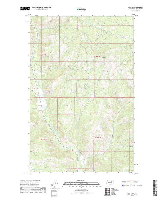 Cody Butte Washington US Topo Map Image