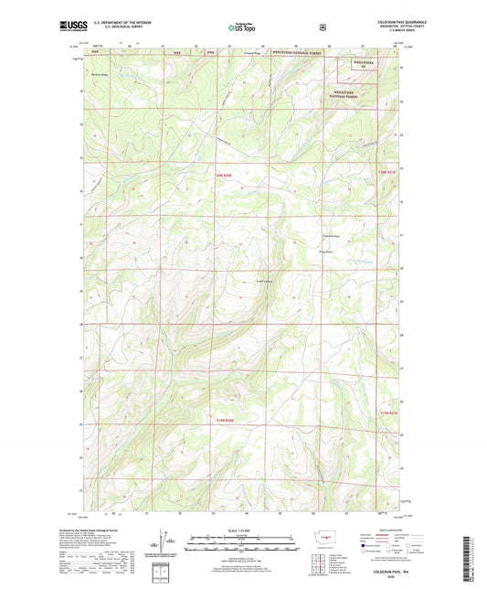 Colockum Pass Washington US Topo Map Image