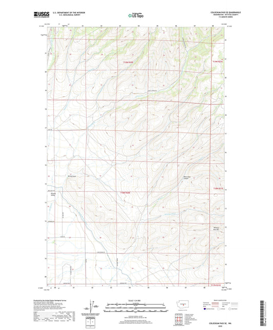 Colockum Pass SE Washington US Topo Map Image