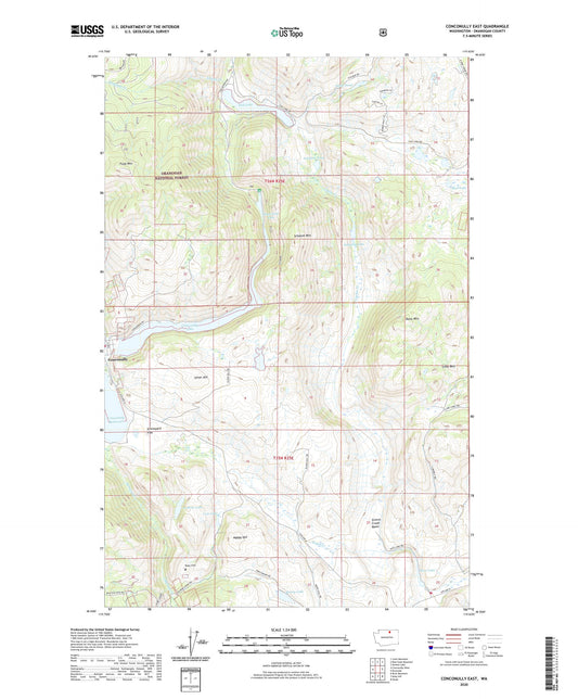Conconully East Washington US Topo Map Image