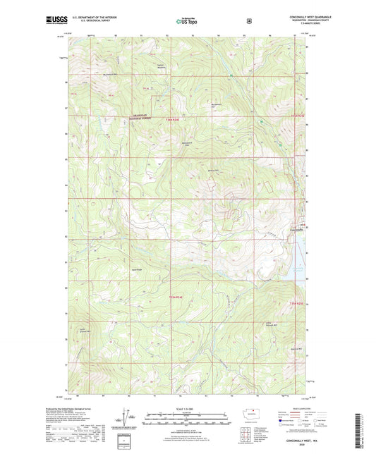 Conconully West Washington US Topo Map Image