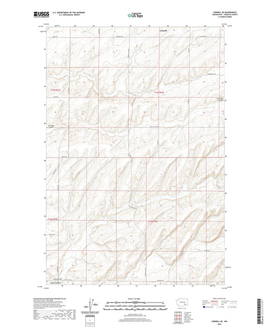 Connell SE Washington US Topo Map Image