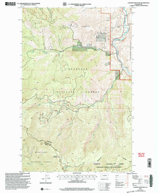 Classic USGS Cooper Mountain Washington 7.5'x7.5' Topo Map Image