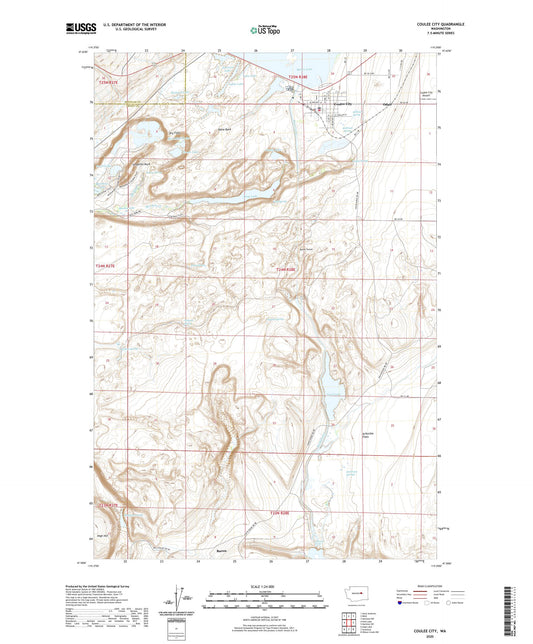 Coulee City Washington US Topo Map Image