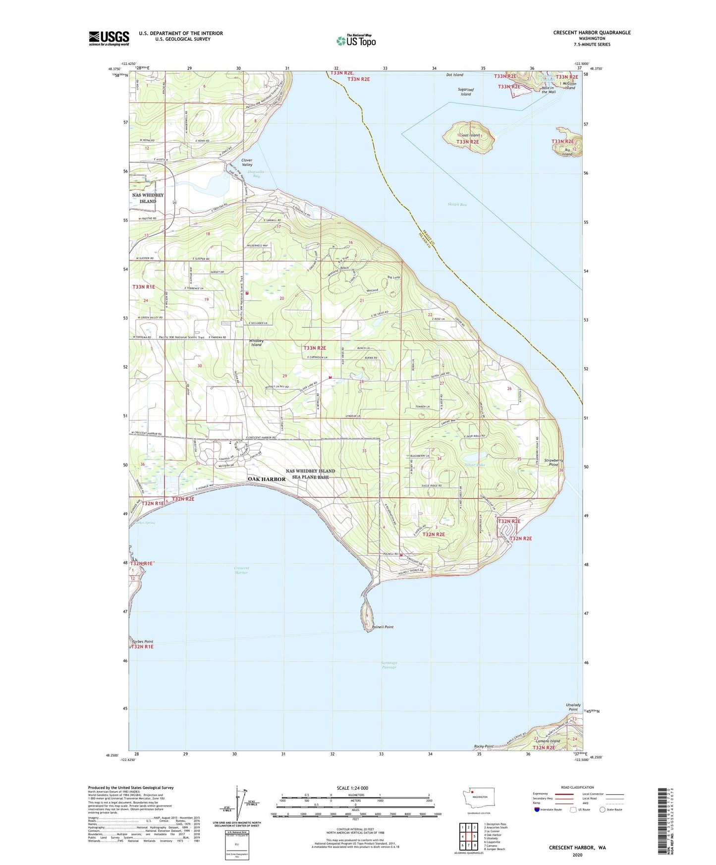 Crescent Harbor Washington US Topo Map Image