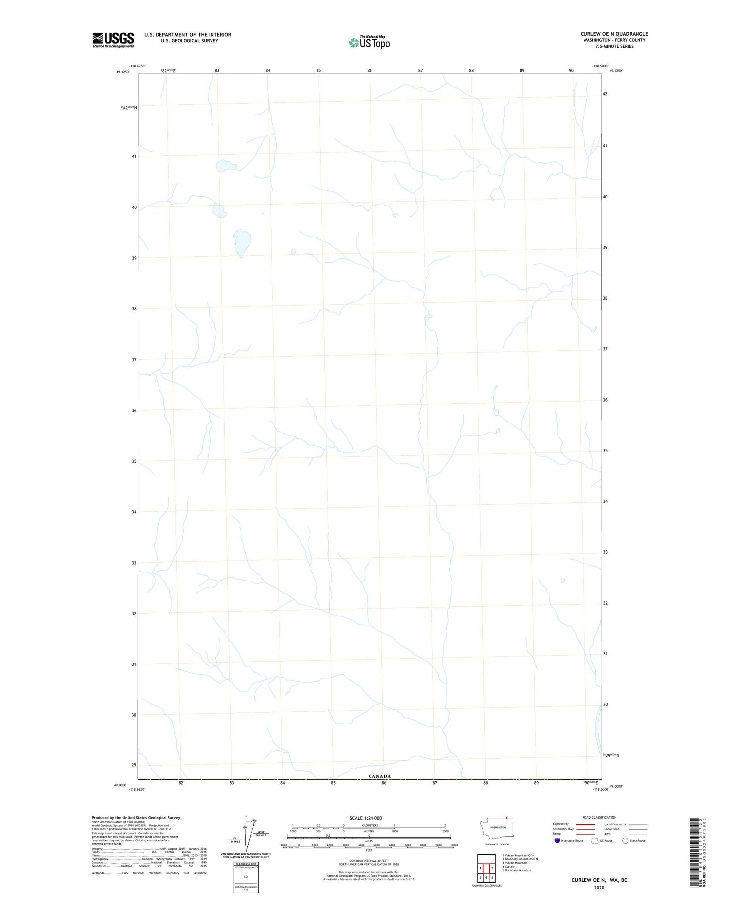 Curlew OE N Washington US Topo Map Image