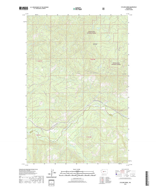 Cyclone Creek Washington US Topo Map Image