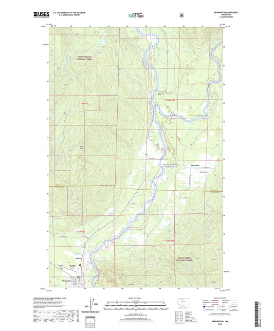 Darrington Washington US Topo Map Image