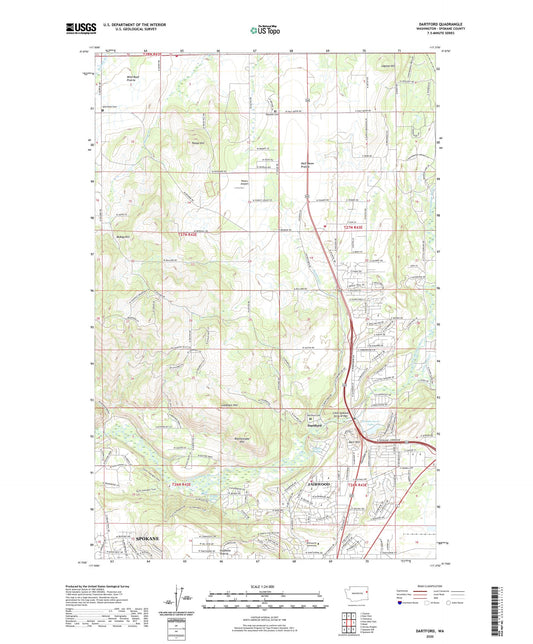 Dartford Washington US Topo Map Image