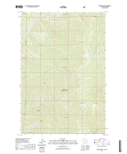 Deadman Peak Washington US Topo Map Image