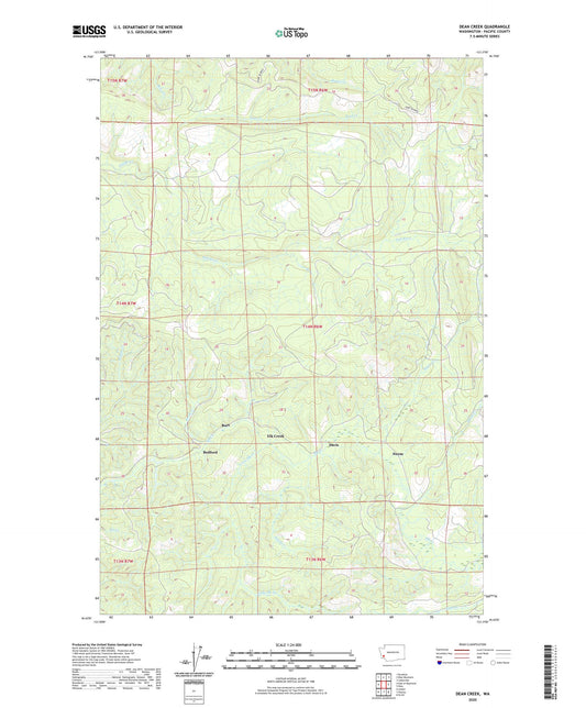 Dean Creek Washington US Topo Map Image