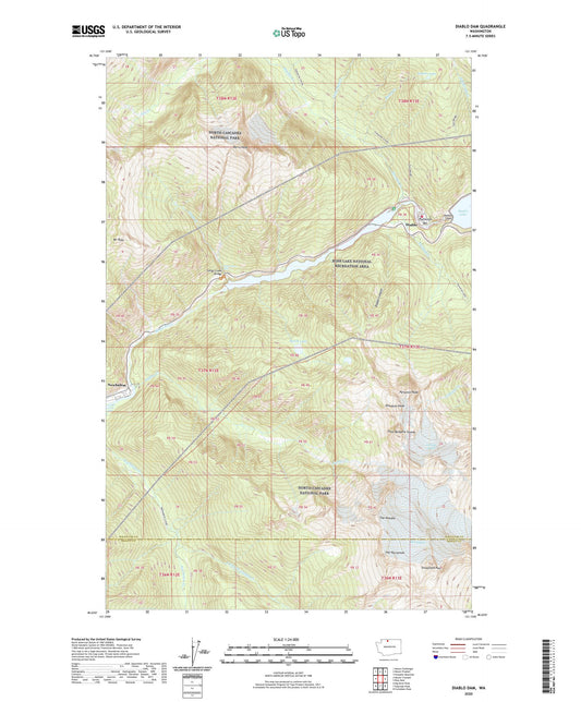 Diablo Dam Washington US Topo Map Image