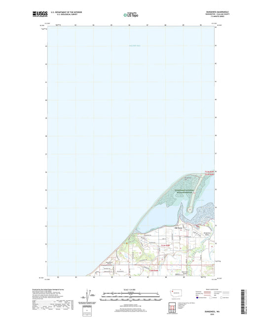 Dungeness Washington US Topo Map Image