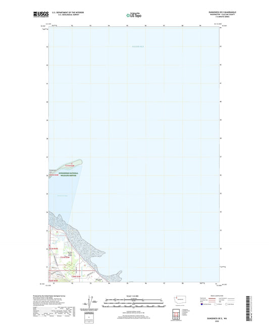 Dungeness OE E Washington US Topo Map Image
