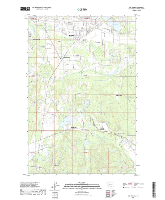 East Olympia Washington US Topo Map Image