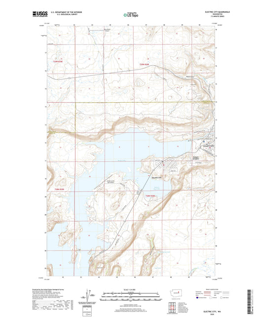Electric City Washington US Topo Map Image