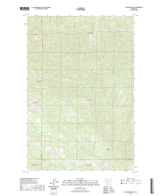 Elochoman Pass Washington US Topo Map Image