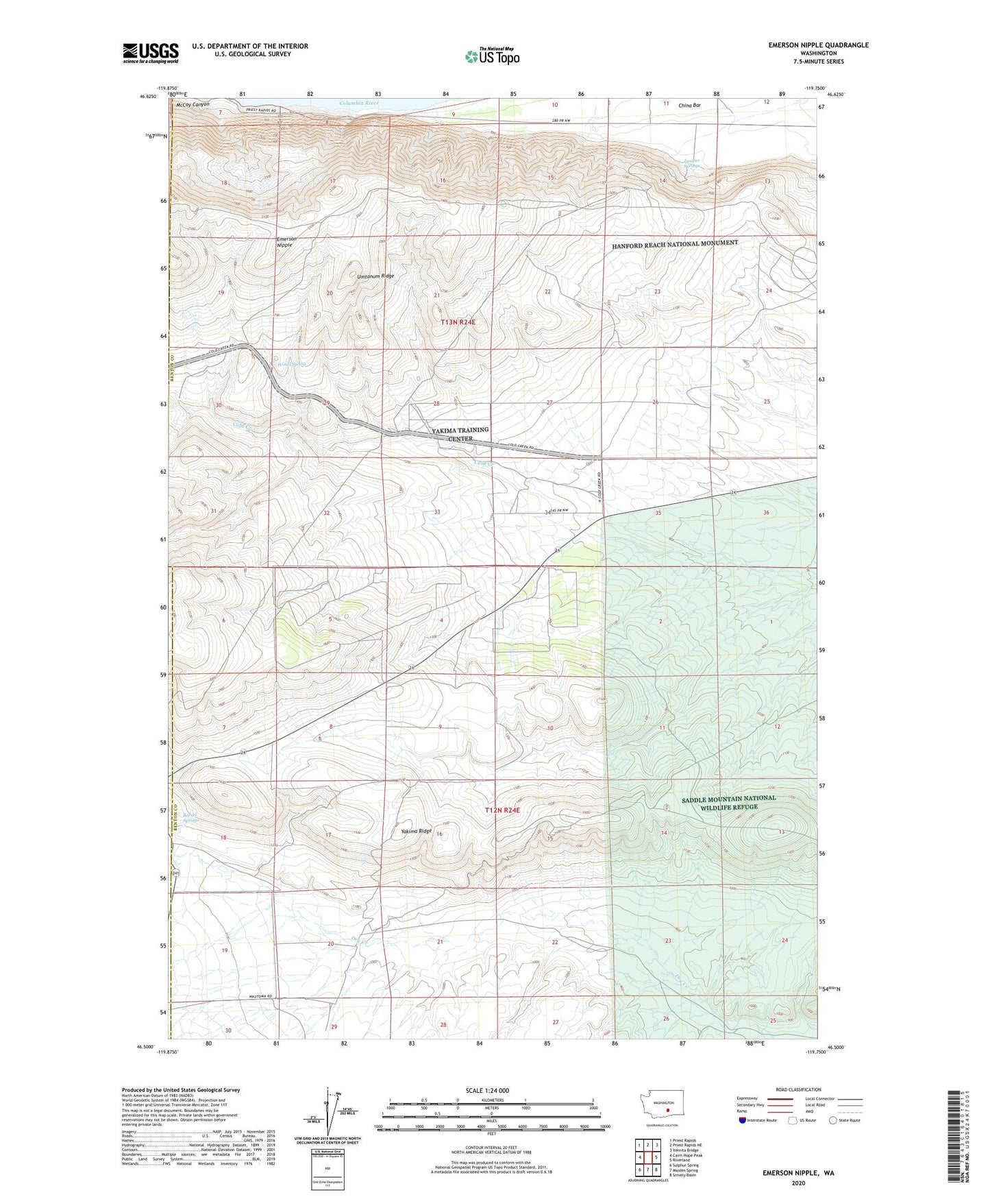 Emerson Nipple Washington US Topo Map Image