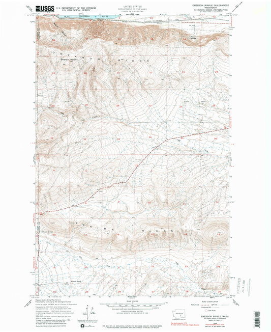 Classic USGS Emerson Nipple Washington 7.5'x7.5' Topo Map Image