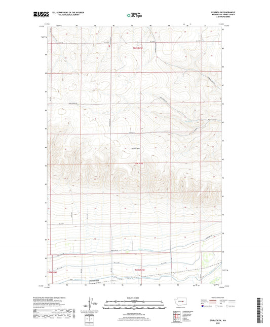 Ephrata SW Washington US Topo Map Image