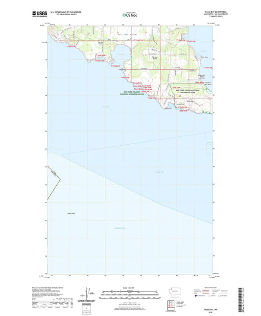 False Bay Washington US Topo Map Image