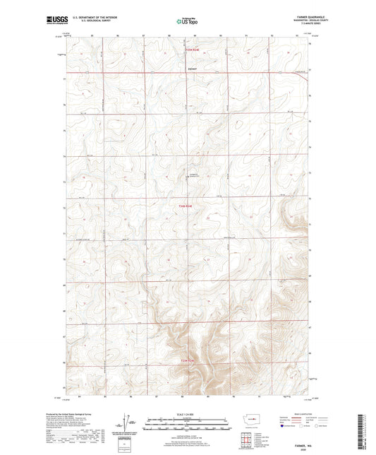 Farmer Washington US Topo Map Image