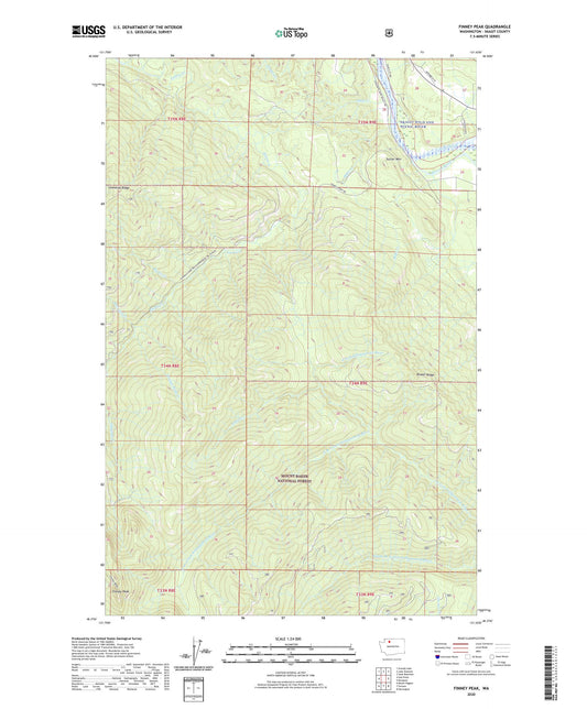 Finney Peak Washington US Topo Map Image