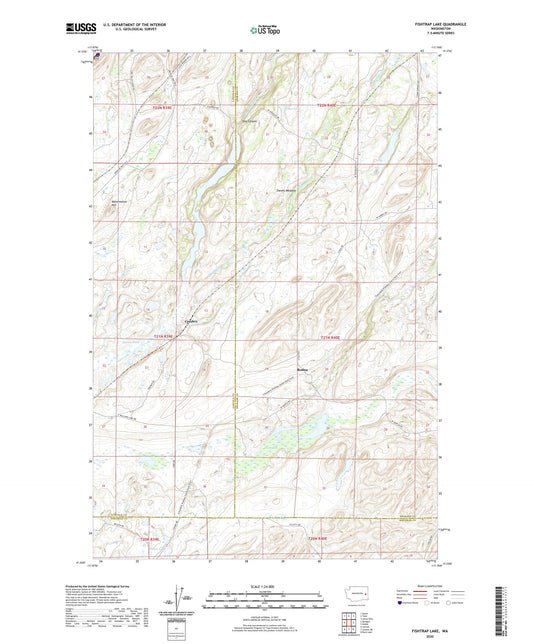 Fishtrap Lake Washington US Topo Map Image