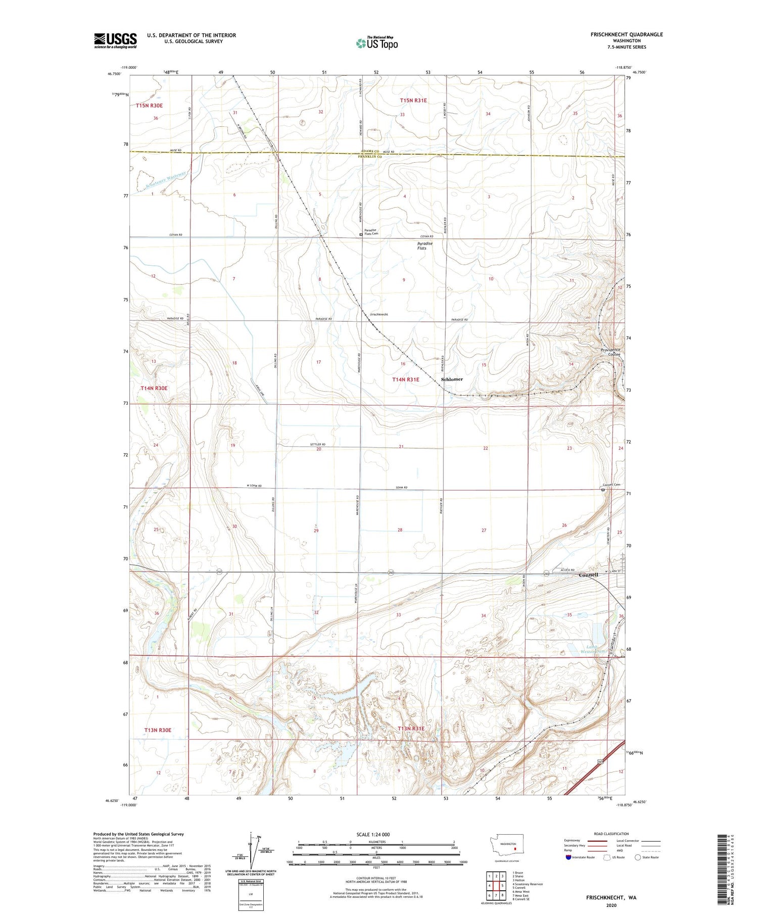 Frischknecht Washington US Topo Map Image