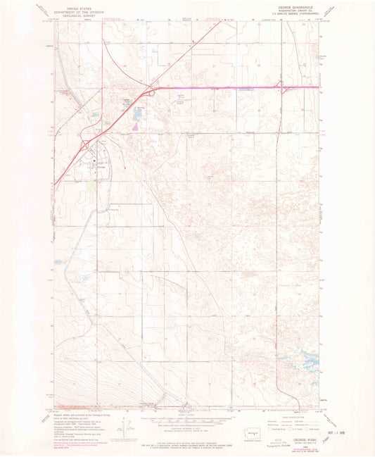 Classic USGS George Washington 7.5'x7.5' Topo Map Image