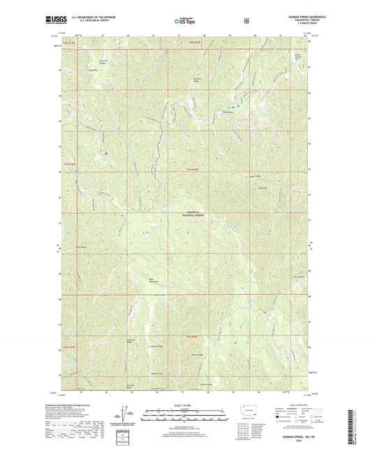 Godman Spring Washington US Topo Map Image