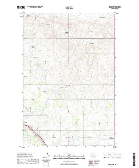 Granger NW Washington US Topo Map Image