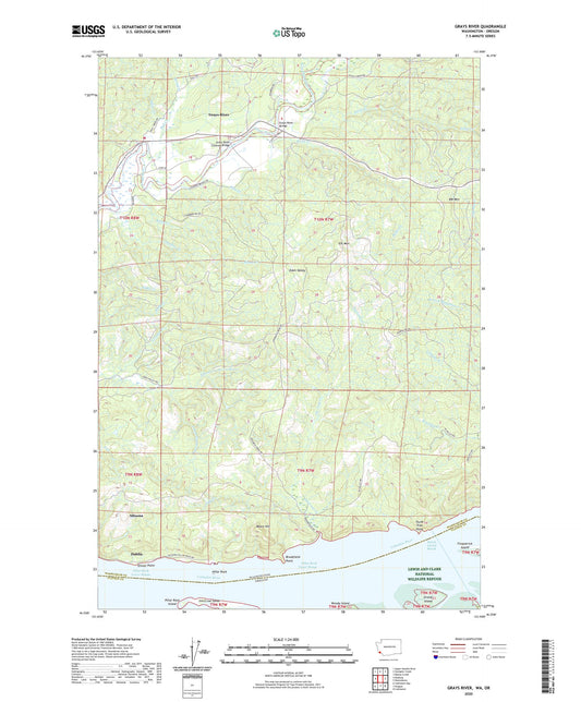 Grays River Washington US Topo Map Image