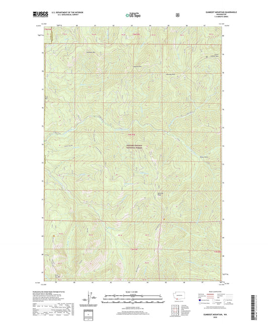 Gumboot Mountain Washington US Topo Map Image