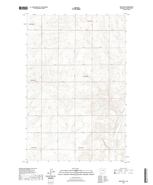 Hartline SE Washington US Topo Map Image
