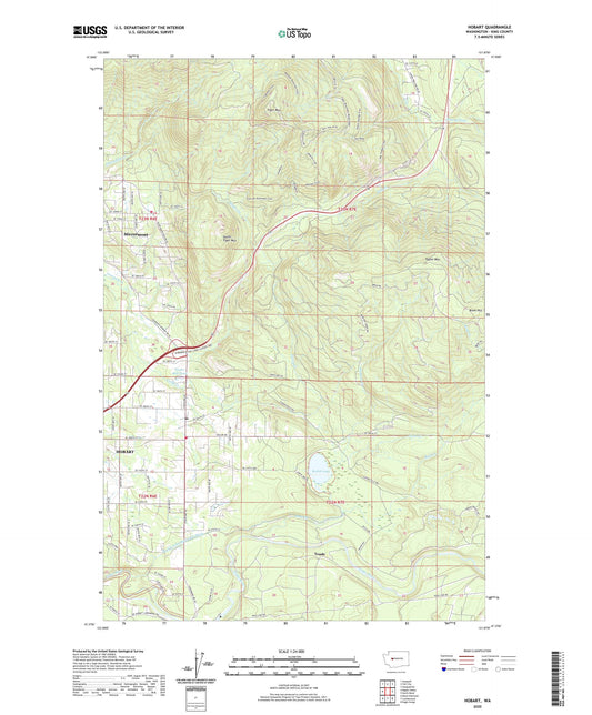 Hobart Washington US Topo Map Image