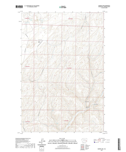 Hooper Lake Washington US Topo Map Image