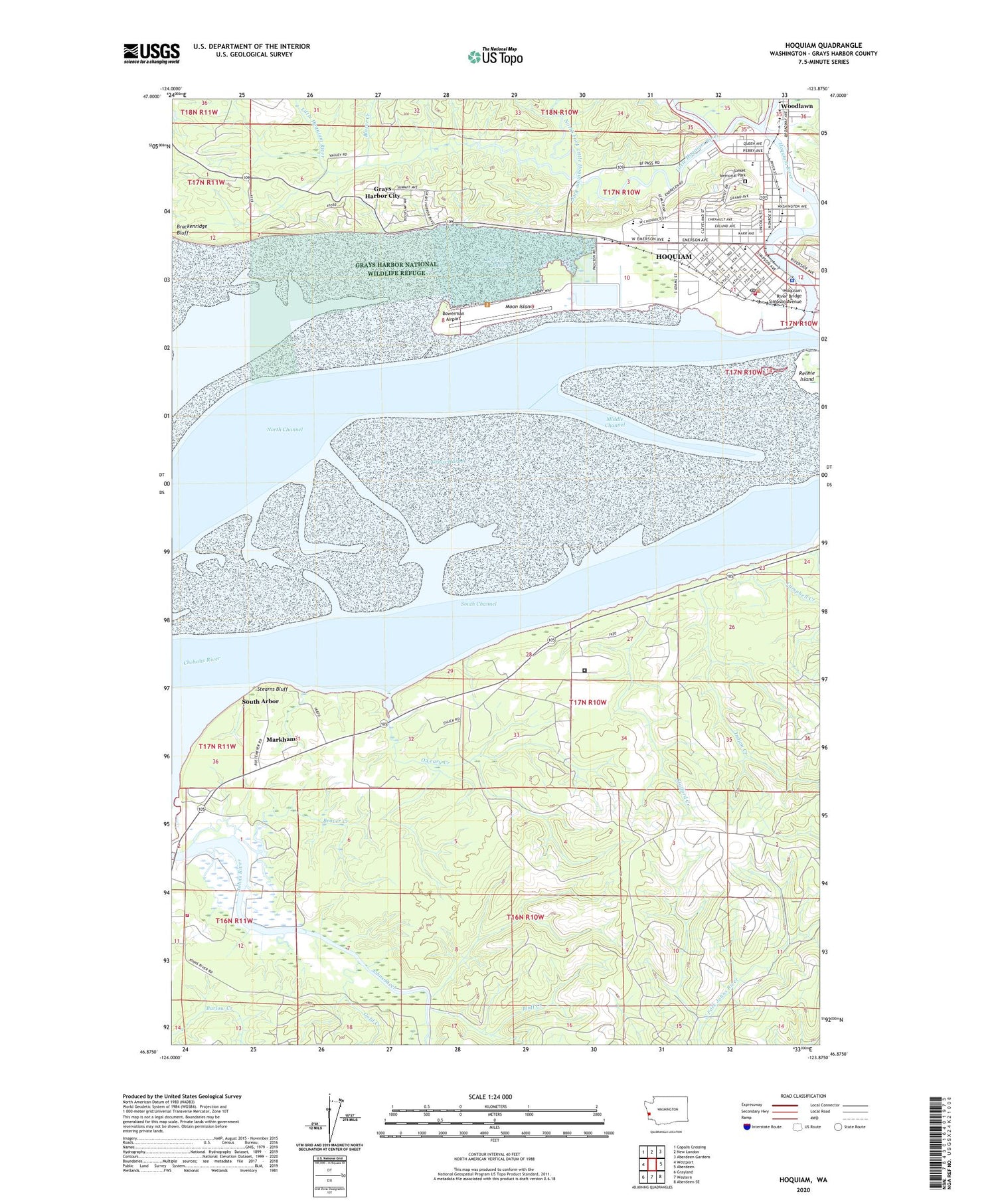 Hoquiam Washington US Topo Map Image