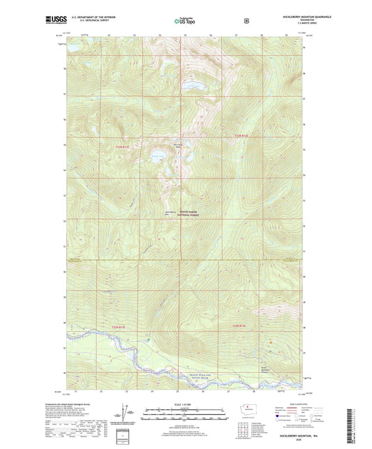 Huckleberry Mountain Washington US Topo Map Image