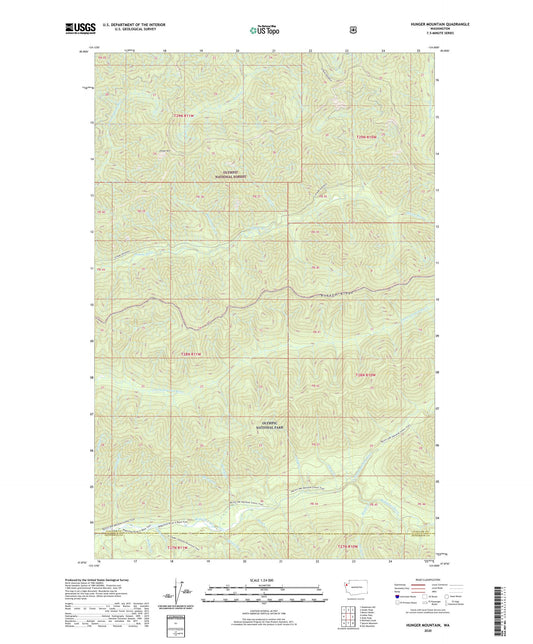 Hunger Mountain Washington US Topo Map Image