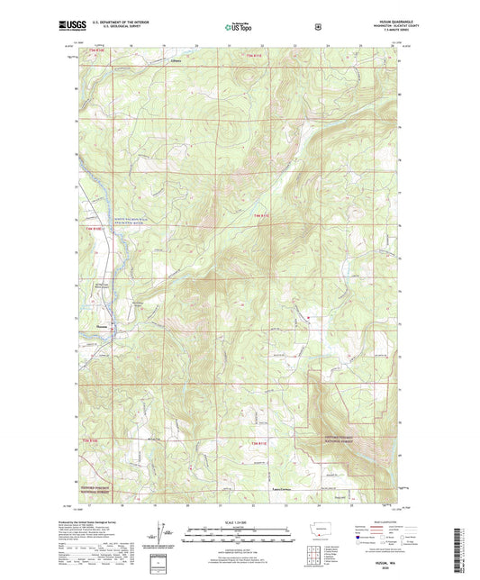Husum Washington US Topo Map Image