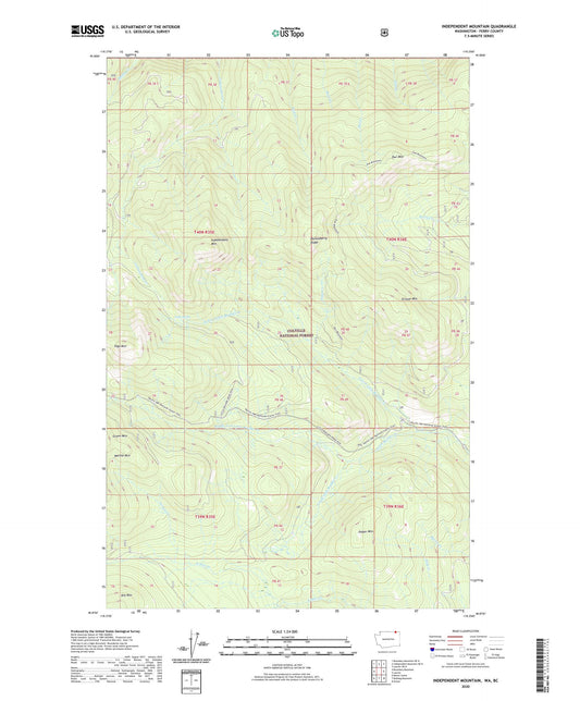Independent Mountain Washington US Topo Map Image