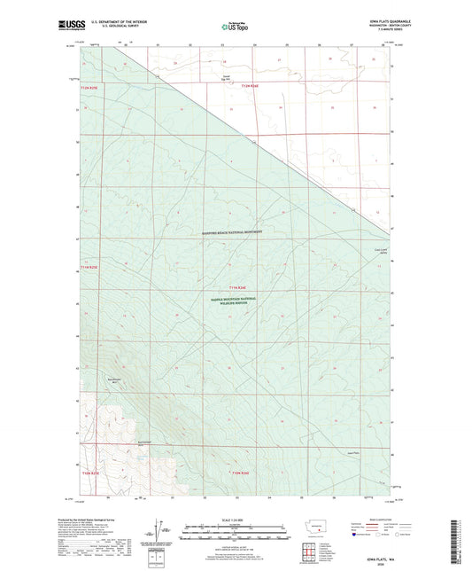 Iowa Flats Washington US Topo Map Image
